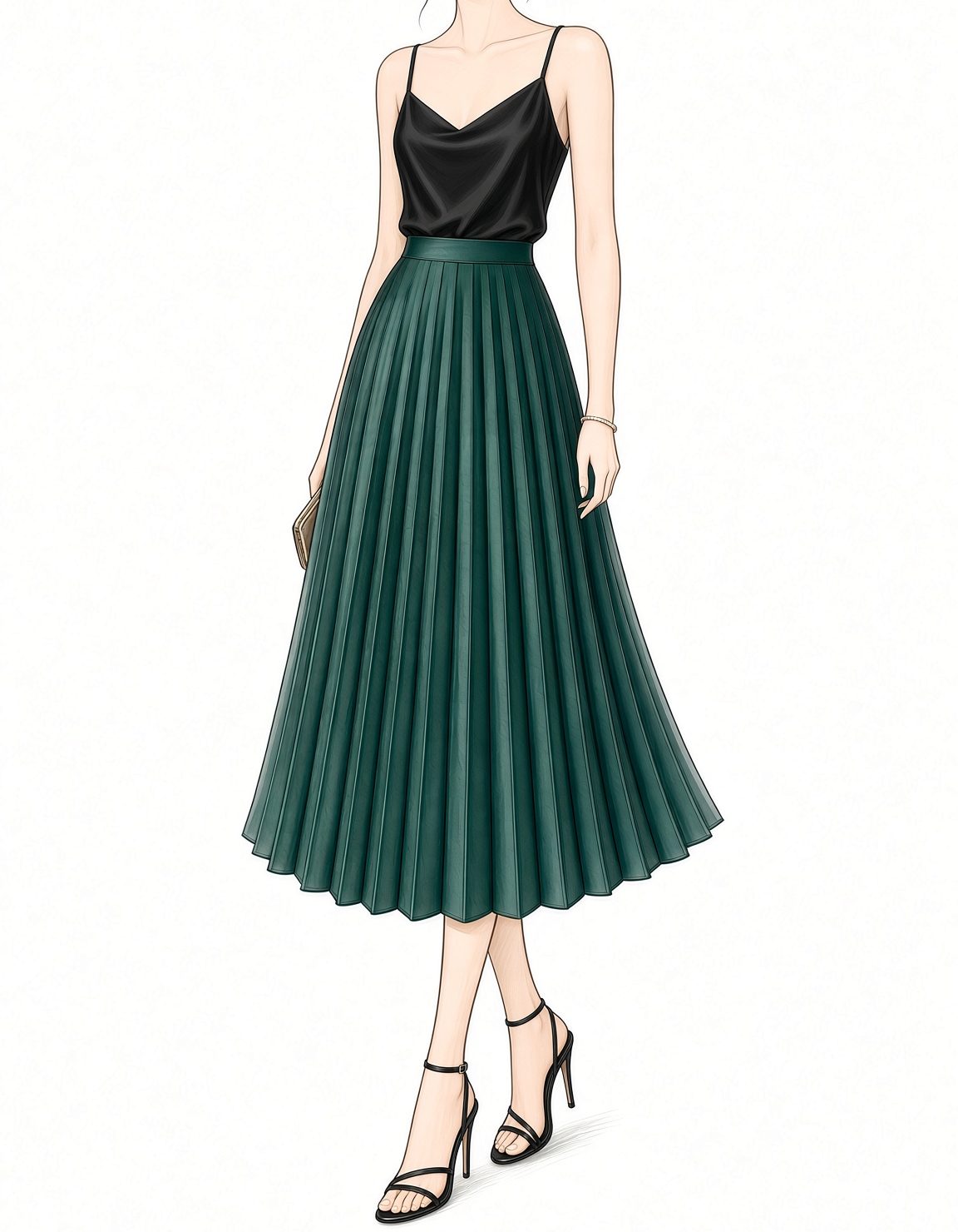 Pleated Skirt (knife pleats)