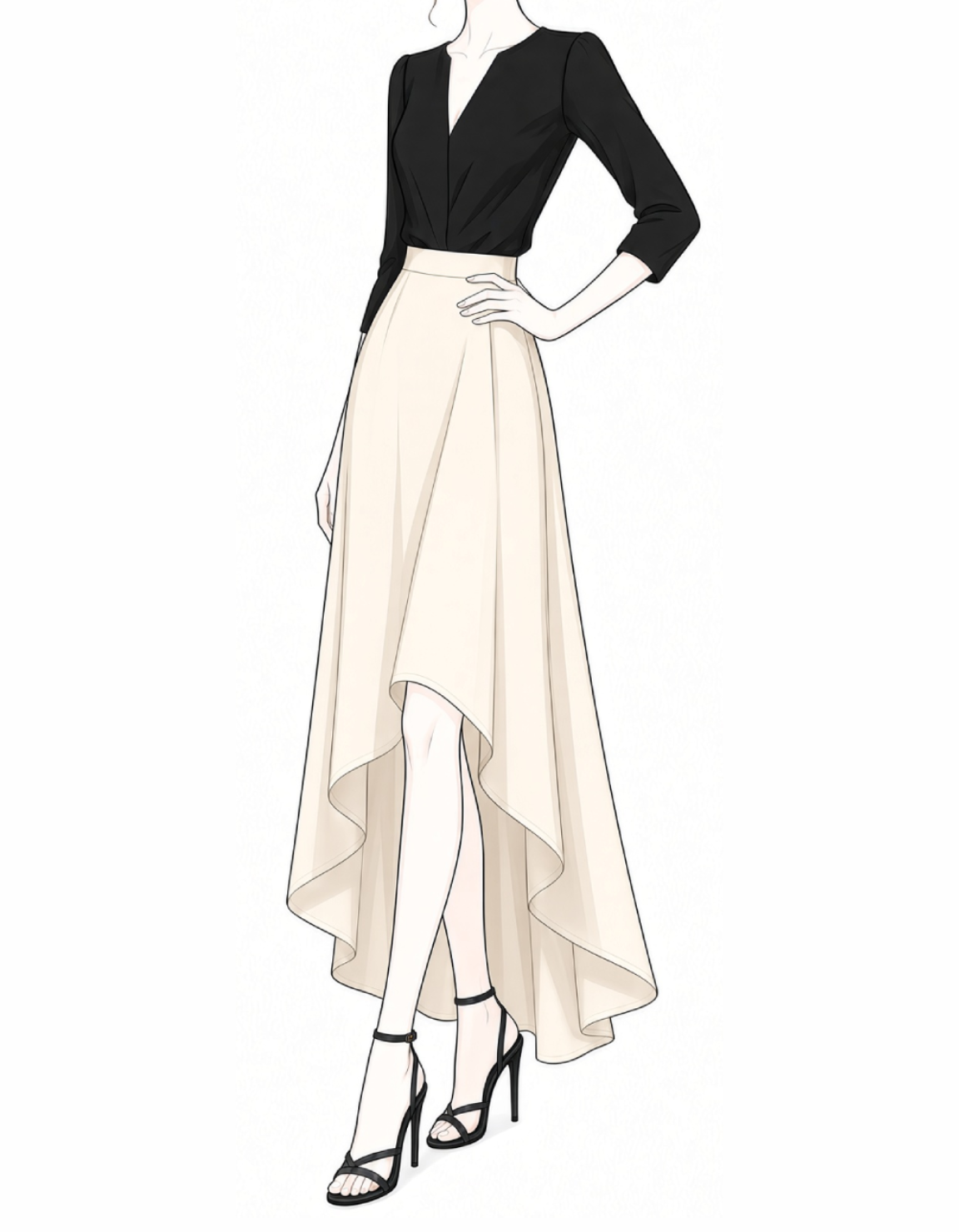 High/Low Circle Skirt